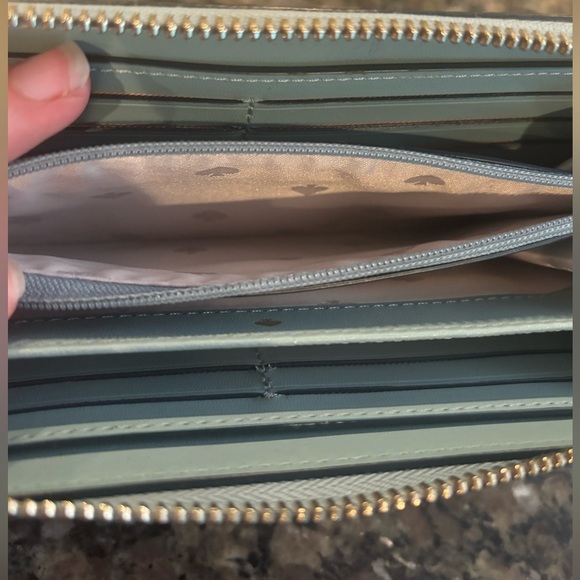 Kate Spade Robin Egg Blue Zip Long Wallet - Picture 6 of 7